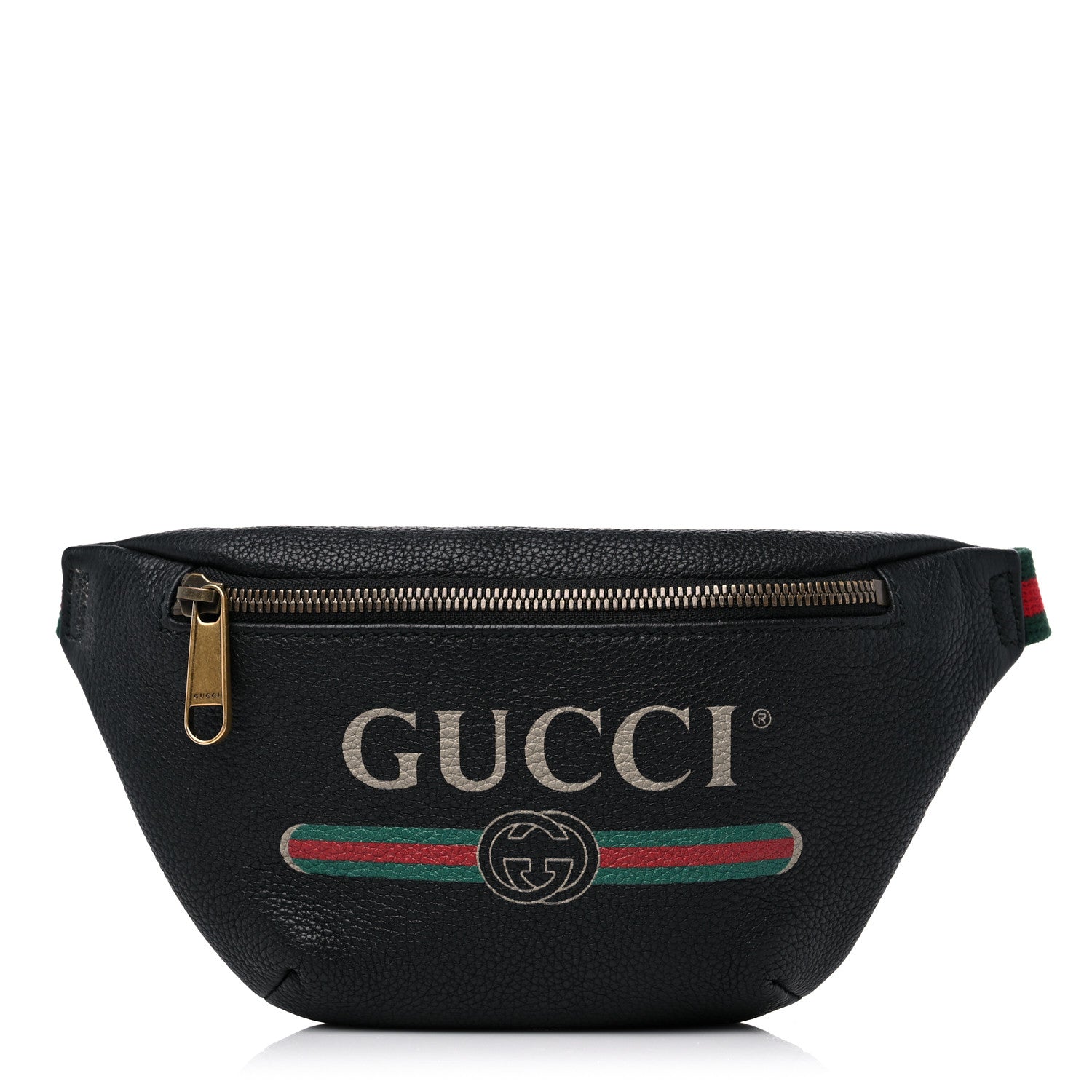 Gucci Grained Calfskin Small Logo Belt Bag Black 1 of 11
