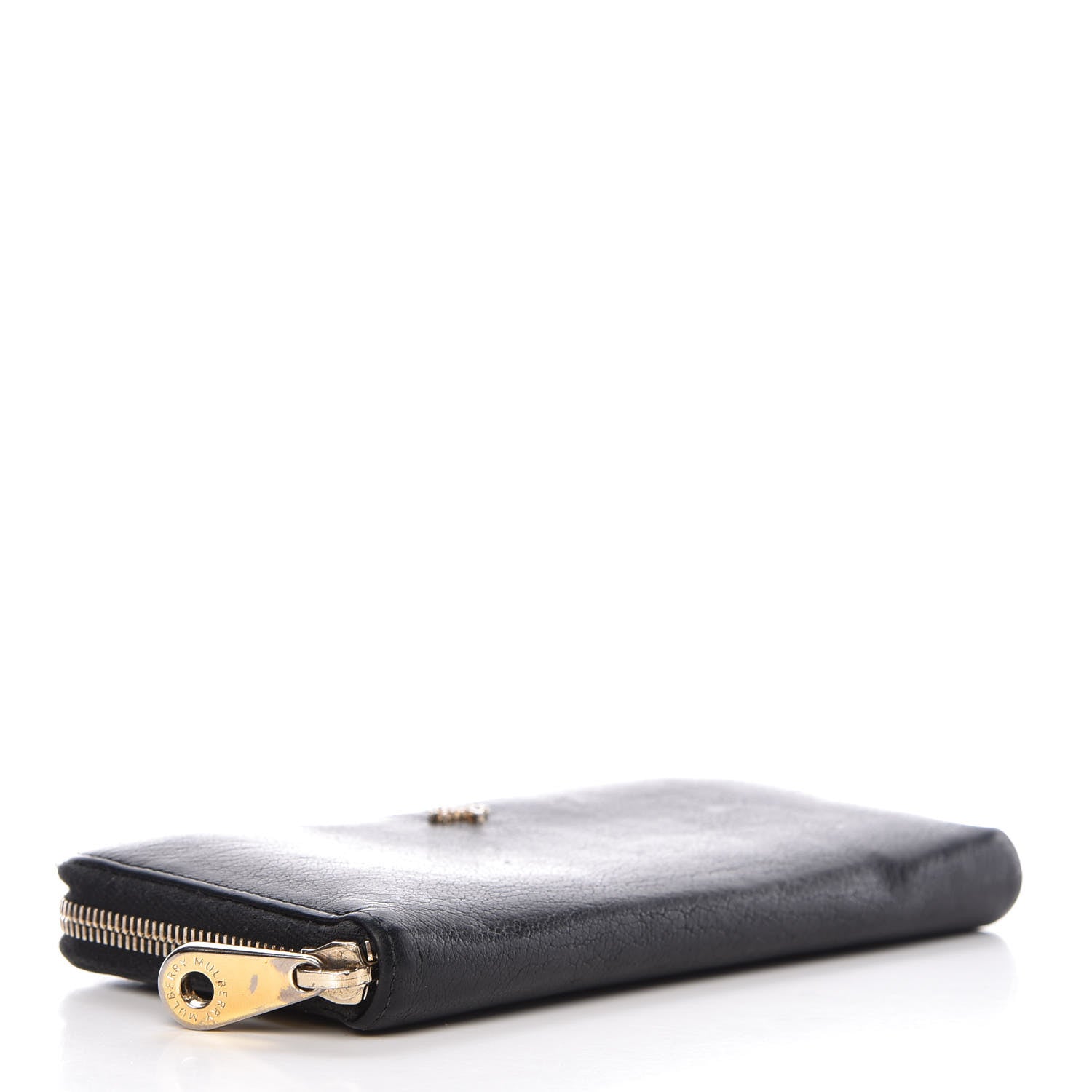 Mulberry Natural Leather Tree Zip Around Long Wallet Black 4 of 8