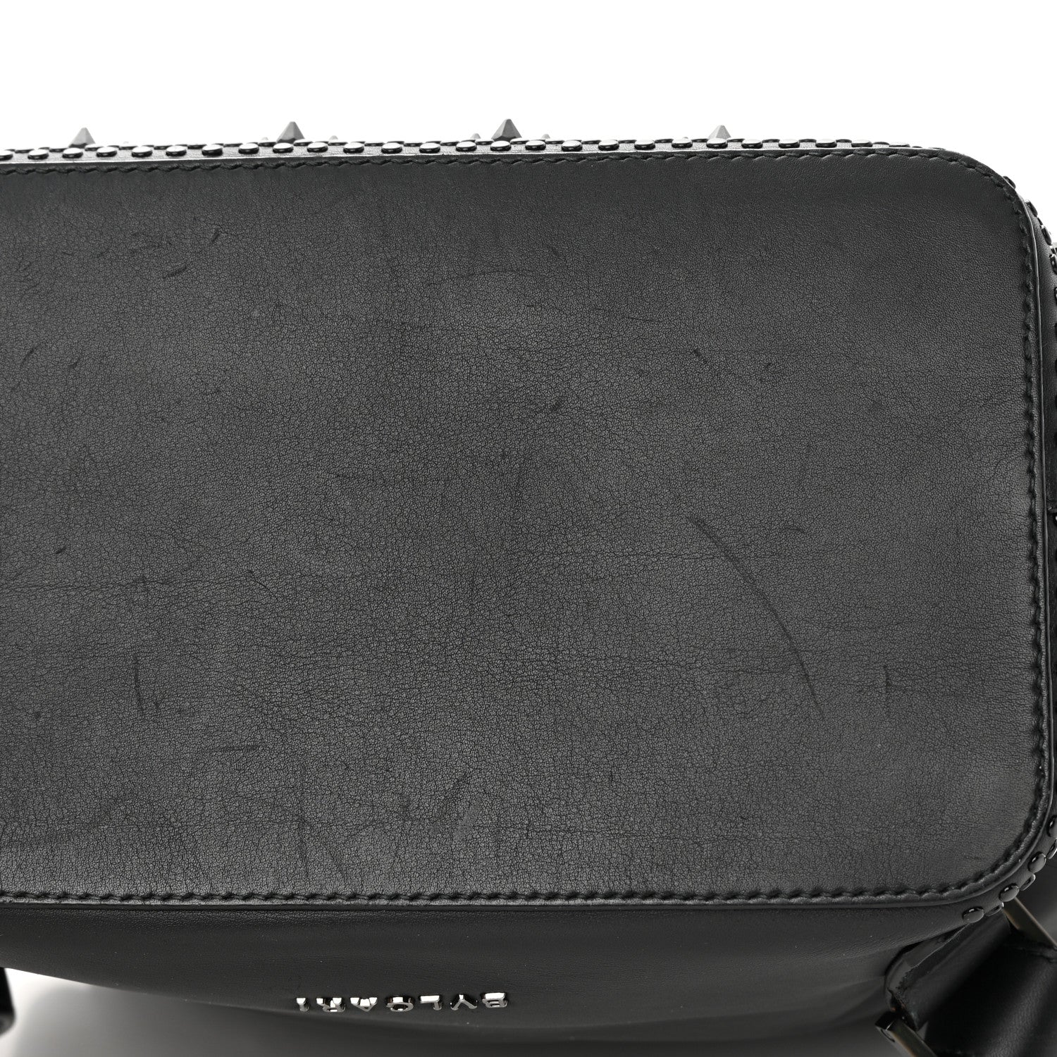 Bulgari X NICHOLAS KIRKWOOD Calfskin Studded Serpenti Forever Backpack Black 18 of 26