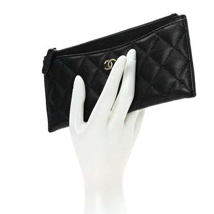 Chanel Caviar Quilted Classic Zip Pouch Black 2 of 7