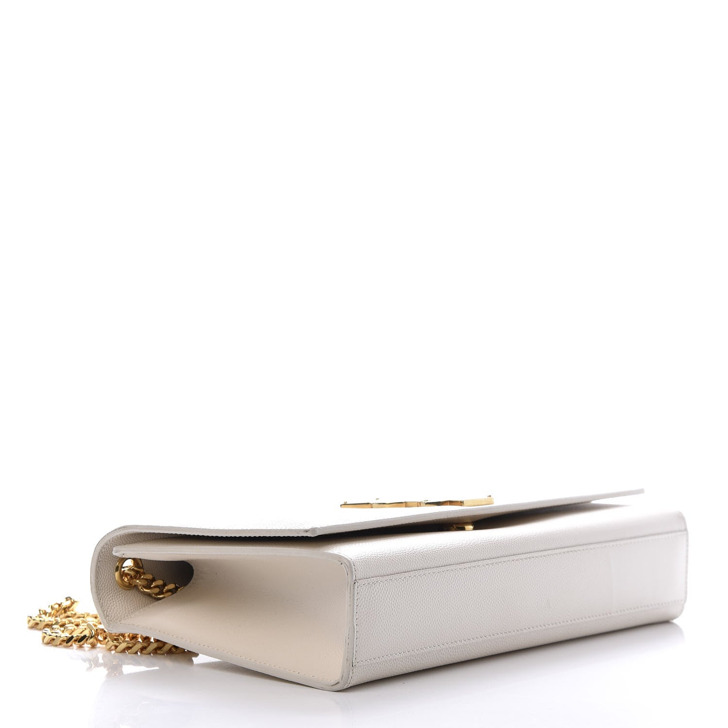 Saint Laurent Grain De Poudre Medium Classic Monogram Kate Satchel Porcellana 4 of 10
