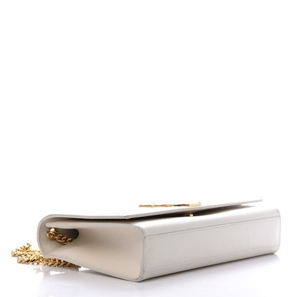 Saint Laurent Grain De Poudre Medium Classic Monogram Kate Satchel Porcellana 4 of 10
