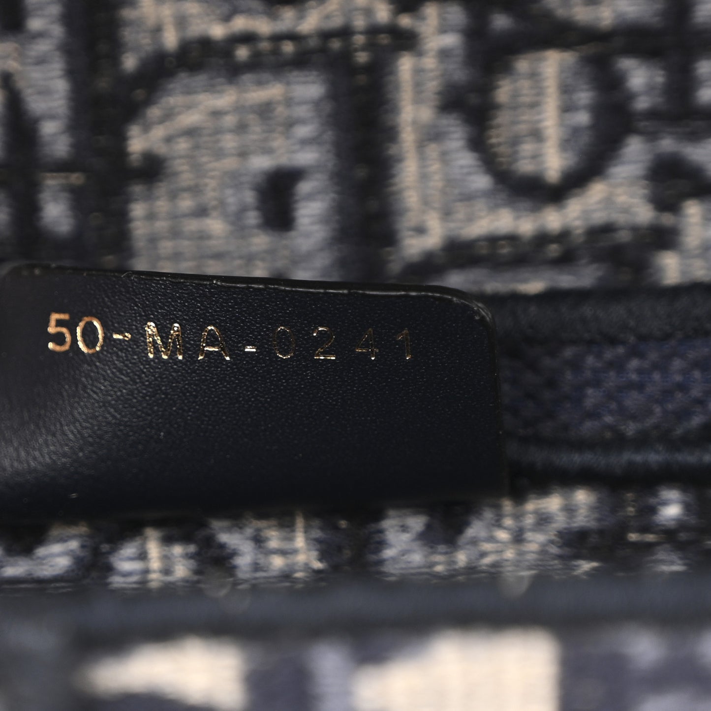 Oblique Embroidered Saddle Bag Blue