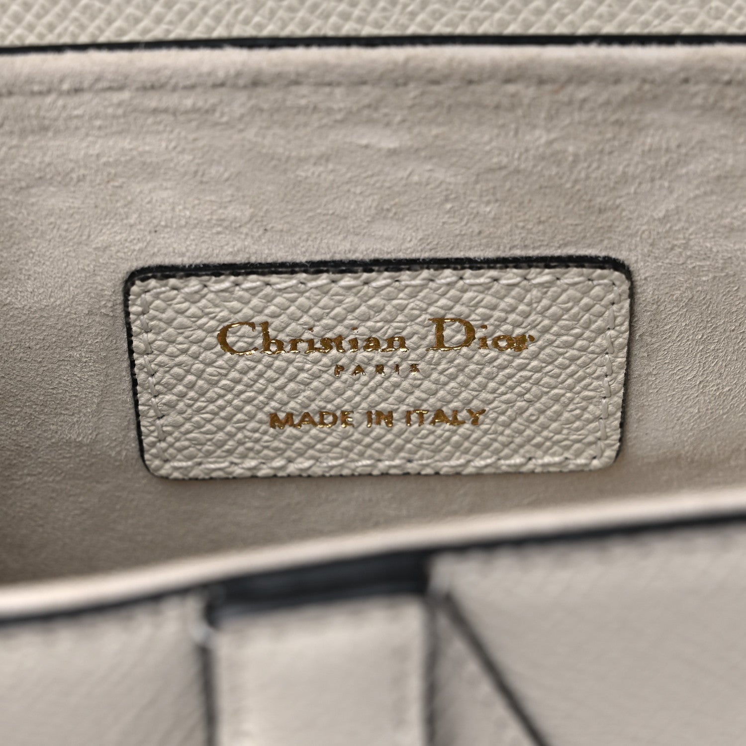 Christian Dior Grained Calfskin Mini Saddle Bag With Strap White 6 of 10