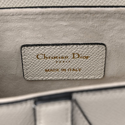 Christian Dior Grained Calfskin Mini Saddle Bag With Strap White 6 of 10