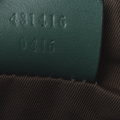 Gucci Calfskin Embroidered Large L'Aveugle Par Amour Zip Pouch Green 7 of 8