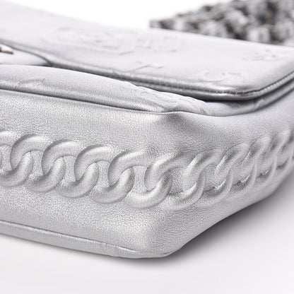 Chanel Metallic Lambskin Symbols Medium Single Flap Silver 9 of 10