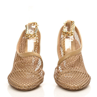 Bottega Veneta Mesh Nappa Chunky Chain Sandals 37 Beige Pony 2 of 7