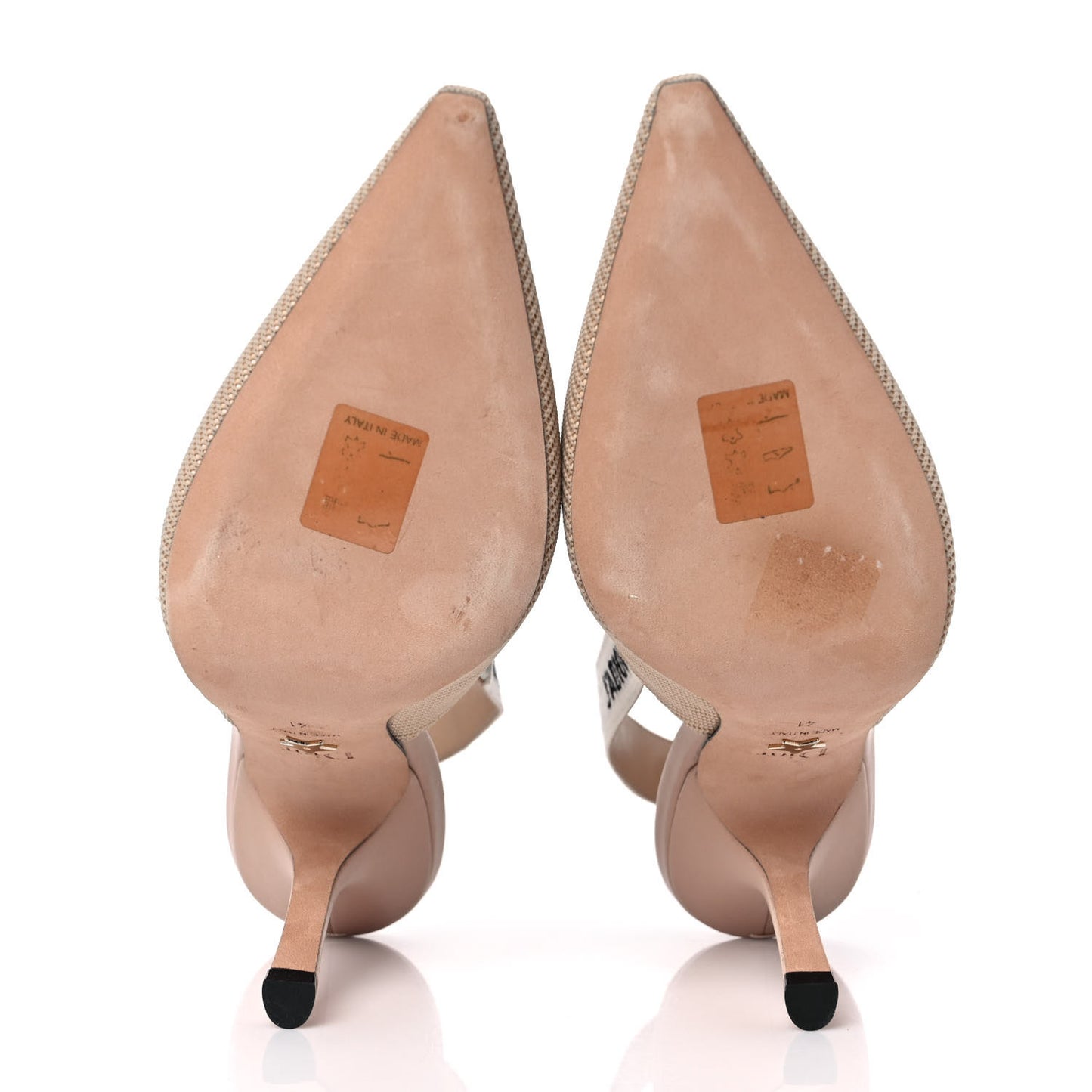 Technical Canvas Ribbon J'Adior Slingback 100mm Pumps 41 Powder Nude