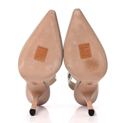Christian Dior Technical Canvas Ribbon J'Adior Slingback 100mm Pumps 41 Powder Nude 5 of 8