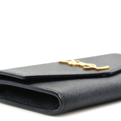 Saint Laurent Grain de Poudre Uptown Chain Wallet Black 9 of 10