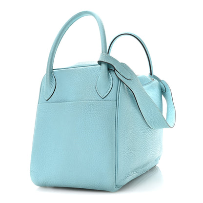 Hermes Taurillon Clemence Lindy 30 Bleu Atoll 3 of 10