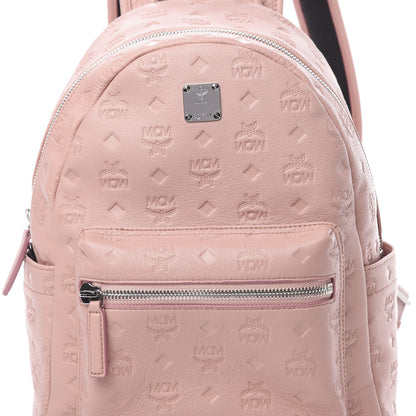 MCM Calfskin Ottomar Monogram Small Backpack Pink 7 of 9
