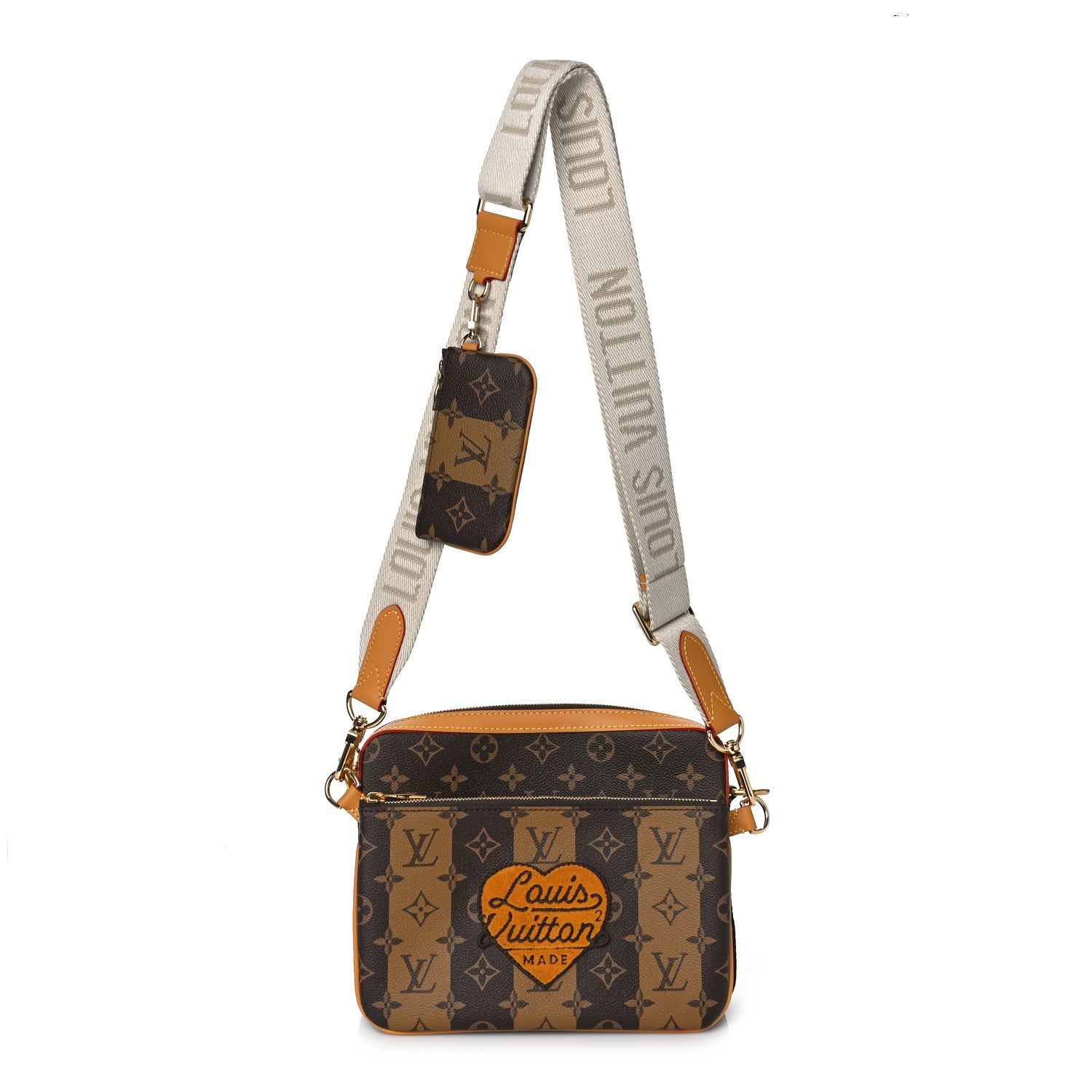 Louis Vuitton X NIGO Reverse Monogram Stripes Trio Messenger 3 of 10