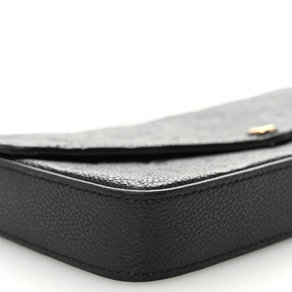 Louis Vuitton Empreinte Pochette Felicie Chain Wallet Black 9 of 12
