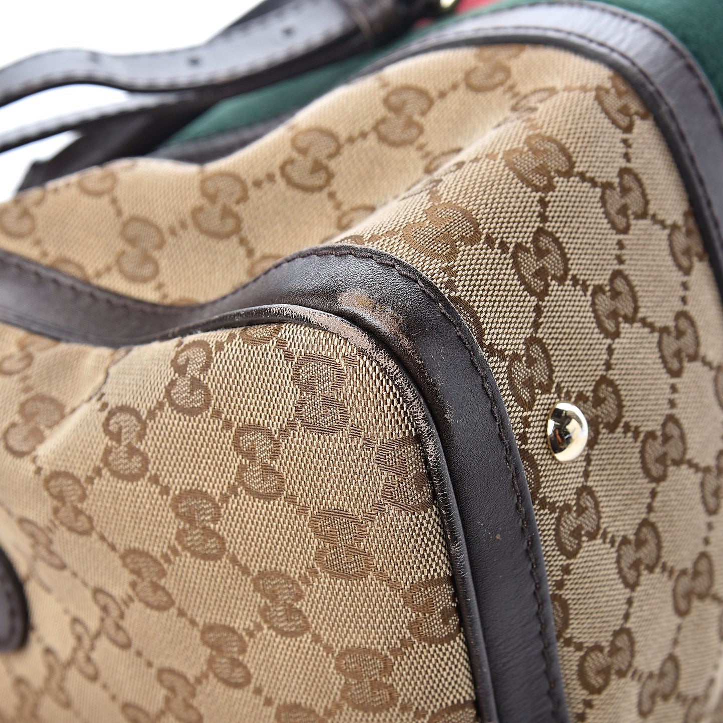 Monogram Vintage Web Medium Boston Dark Brown