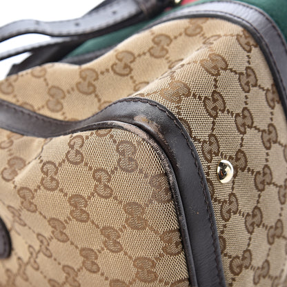 Gucci Monogram Vintage Web Medium Boston Dark Brown 11 of 13
