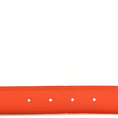Hermes Epsom Swift 32mm Striee H Belt 90 36 White Orange 4 of 6