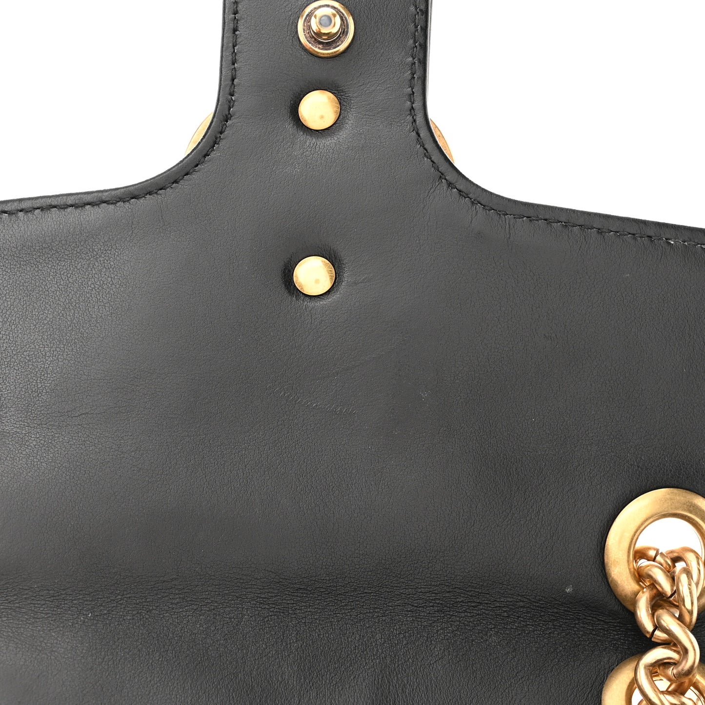 Calfskin Matelasse Mini GG Marmont Shoulder Bag Black