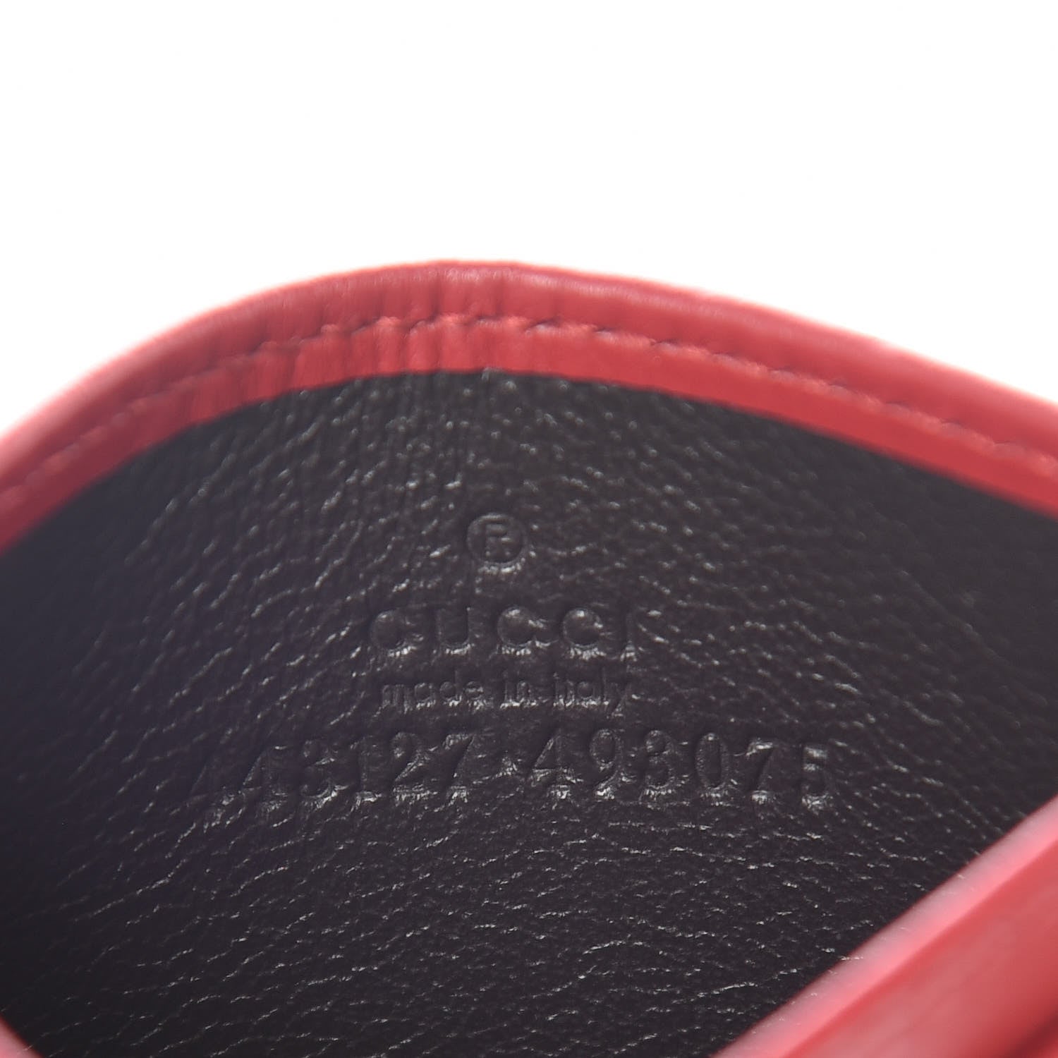 Gucci Calfskin Matelasse GG Marmont Card Holder Hibiscus Red 6 of 7