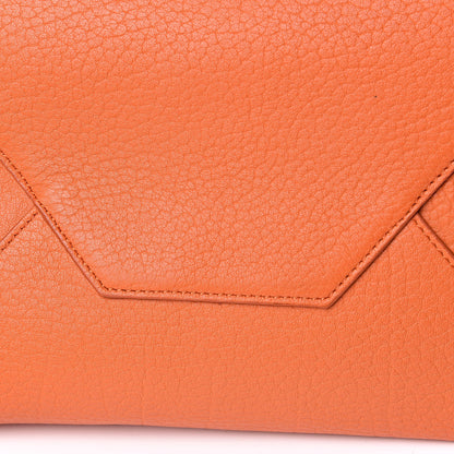 Celine Crisp Calfskin Medium Zipped Hobo Orange 10 of 13