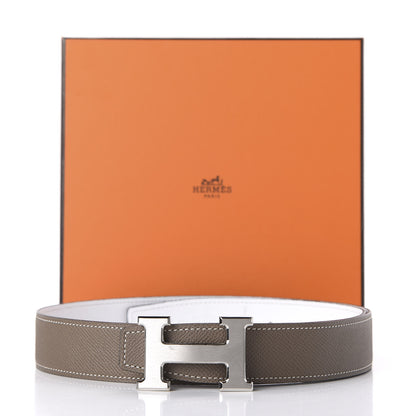 Hermes Epsom 32mm Belt 80 White Etoupe 6 of 6