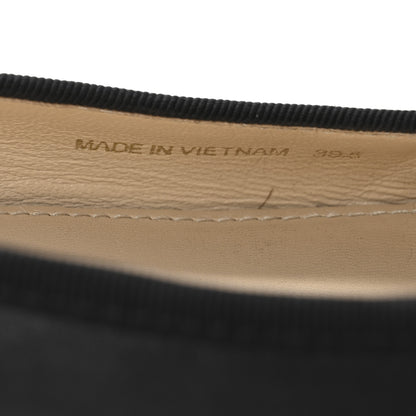 Prada Nappa Vernice Cap Toe Logo Bow Ballerina Flats 39.5 Black 7 of 9