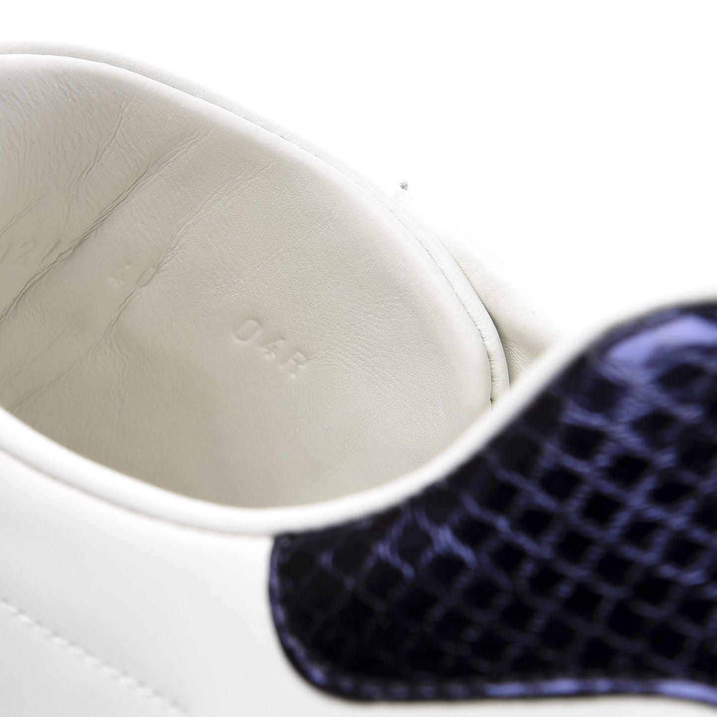 Calfskin Ayers Crystal Web Kingsnake Embroidered Womens Ace Sneakers 40 White