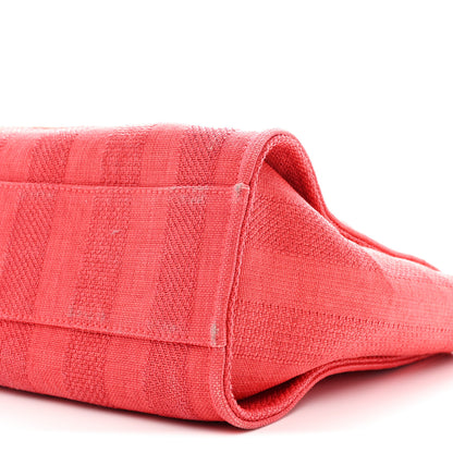 Chanel Mixed Fibers Striped Small Deauville Tote Red 10 of 10