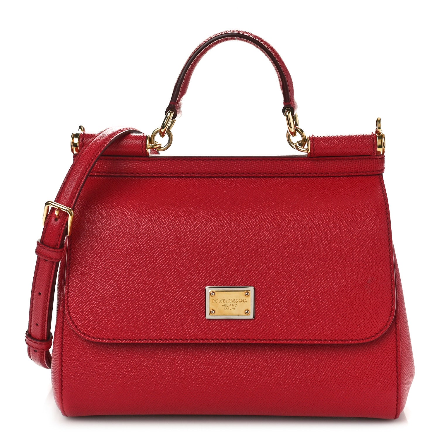 Dolce & Gabbana Dauphine Medium Miss Sicily Satchel Dark Red 1 of 8