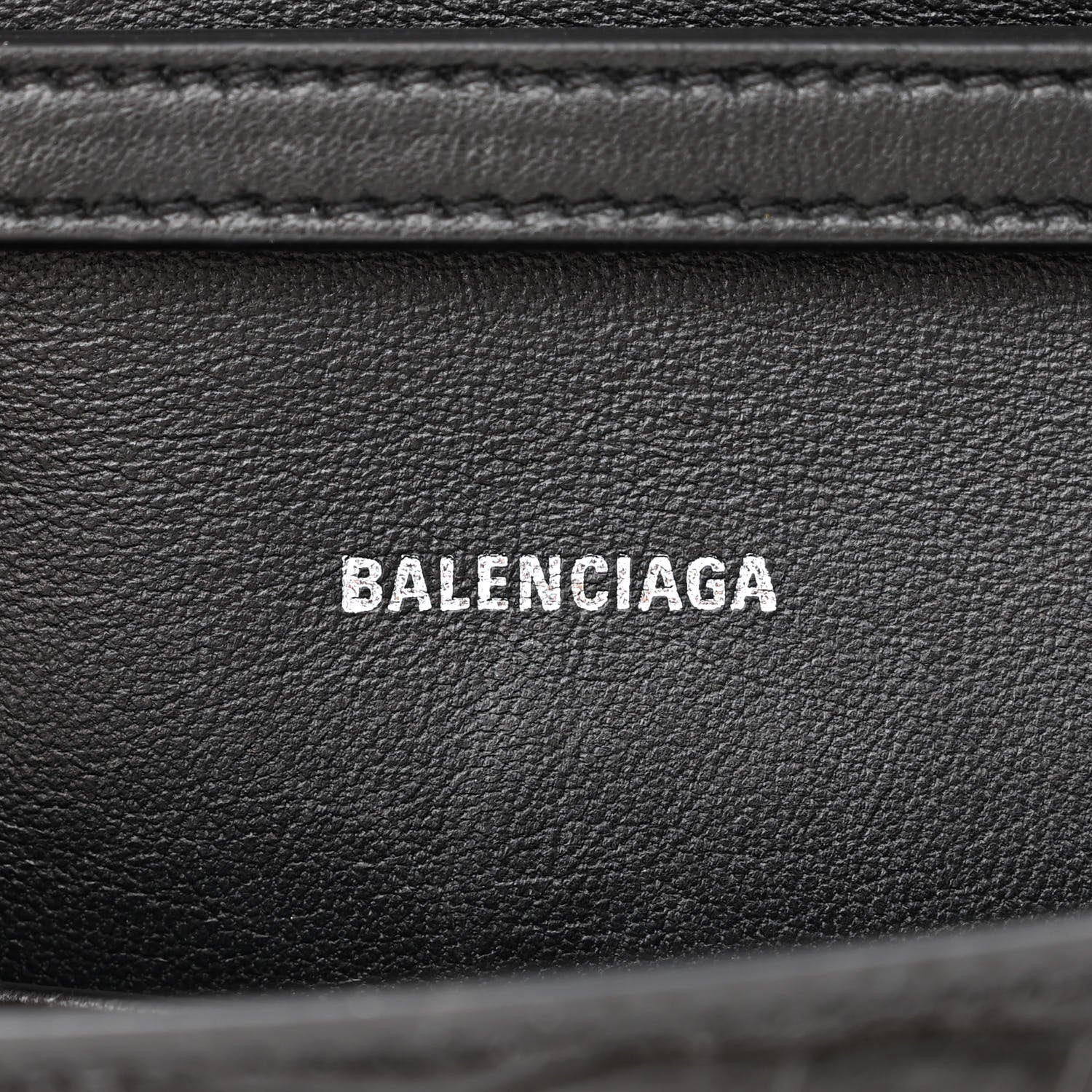 Balenciaga Shiny Calfskin Monochrome Crocodile Embossed Small Hourglass Evening Chain Bag Black 6 of 10