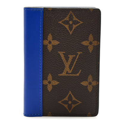 Louis Vuitton Monogram Macassar Pocket Organizer NM Blue 1 of 7