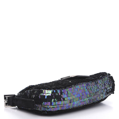 Fendi Sequin Paillettes Calf Hair Baguette Multicolor 4 of 9