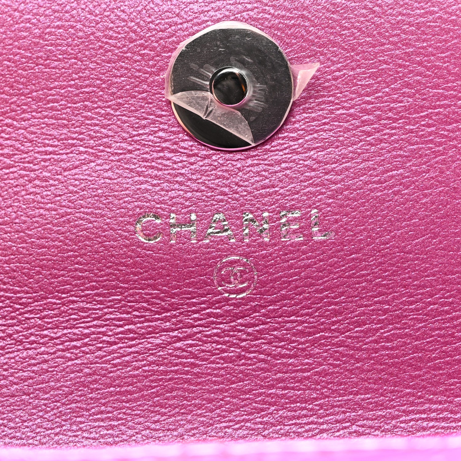 Chanel Patent Lambskin Quilted CC Hook Card Holder Pink 6 of 10