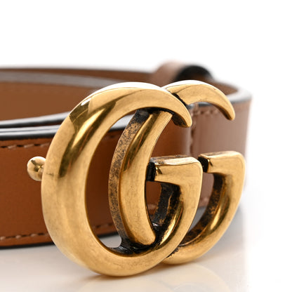 Gucci Moon Calfskin Double G 20mm Belt 80 32 Natural Tan 6 of 6