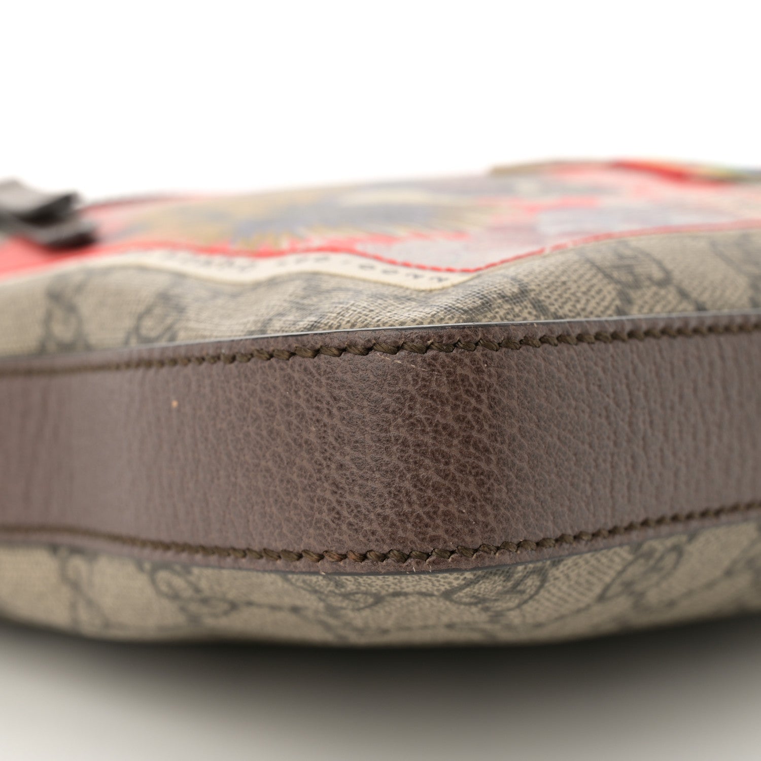 Gucci Soft GG Supreme Monogram Courrier Web Medium Flat Messenger Bag Beige New Acero Multicolor 9 of 10