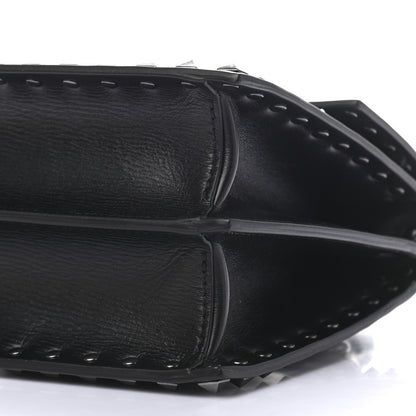 Valentino Garavani Calfskin Rockstud Flap Top Handle Crossbody Bag Black 6 of 8