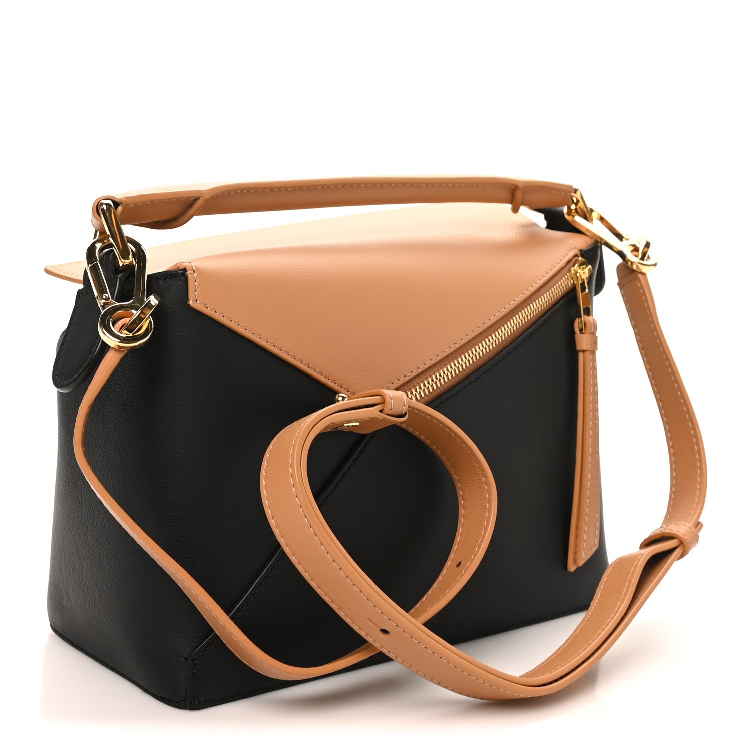 Loewe Calfskin Small Puzzle Edge Bag Warm Desert Black 3 of 10