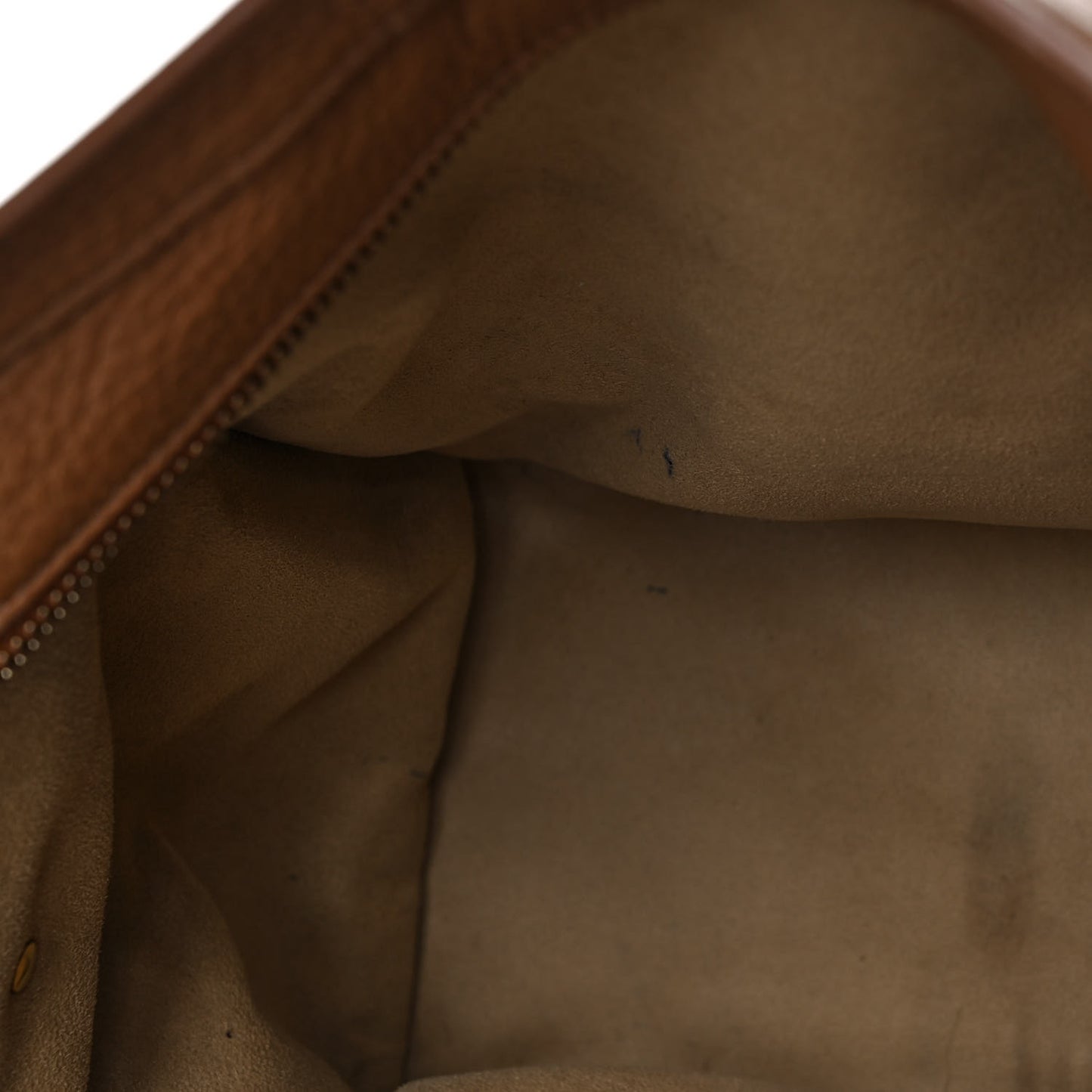 Drummed Calfskin Mini Luggage Camel