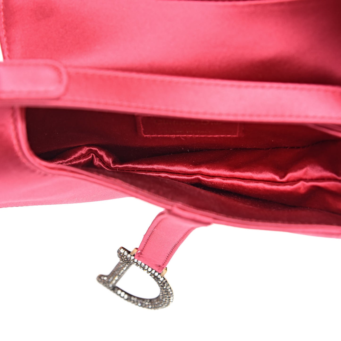Satin Crystal Mini Saddle Bag Light Shock