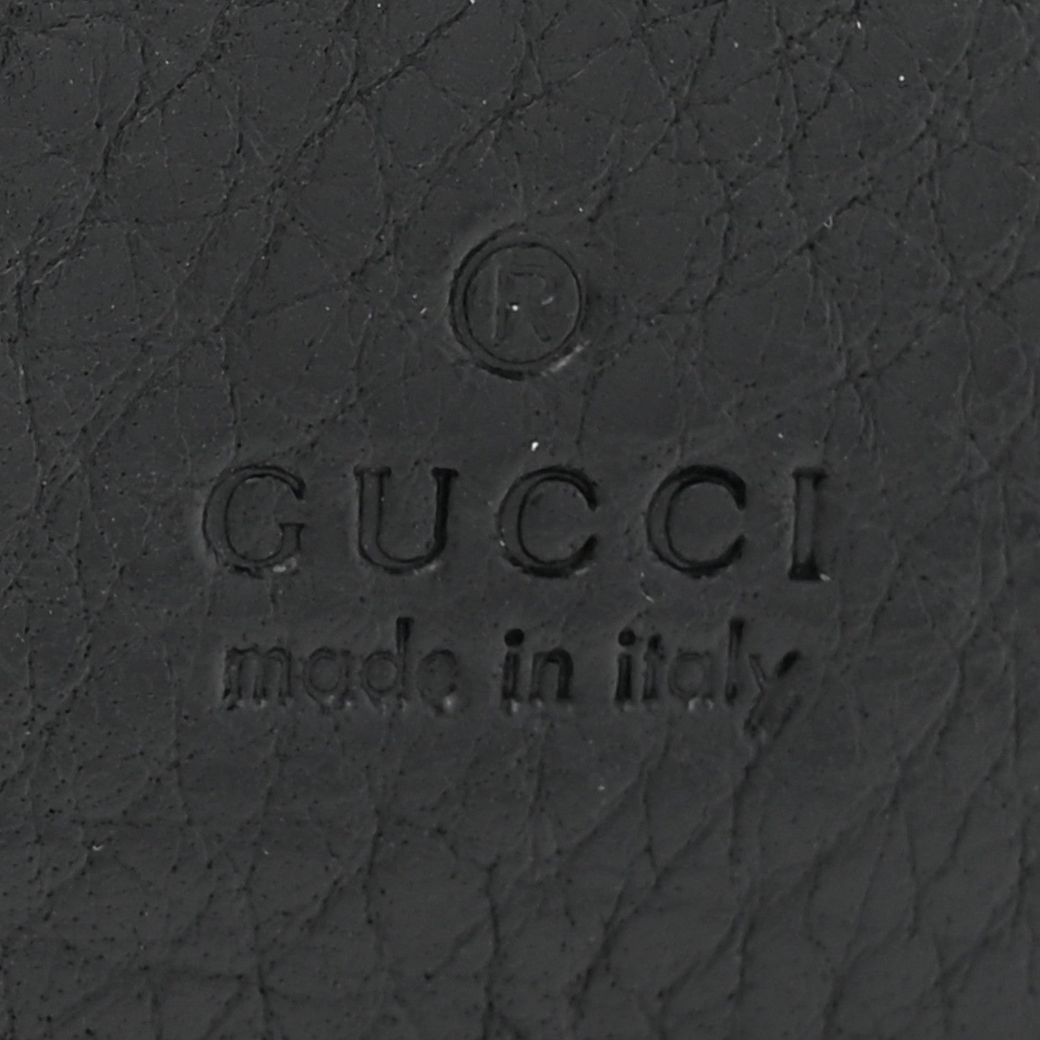 Gucci Pebbled Calfskin GG Key Charm Black 3 of 3