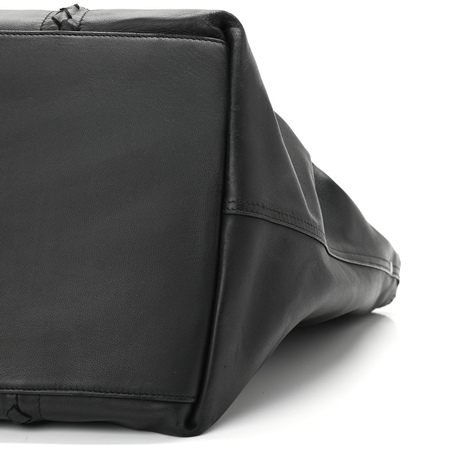 Nappa Nylon Medium Reversible Butterfly Shoulder Bag Black Cement
