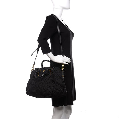 Prada Tessuto Nylon Gaufre Tote Black 1 of 16