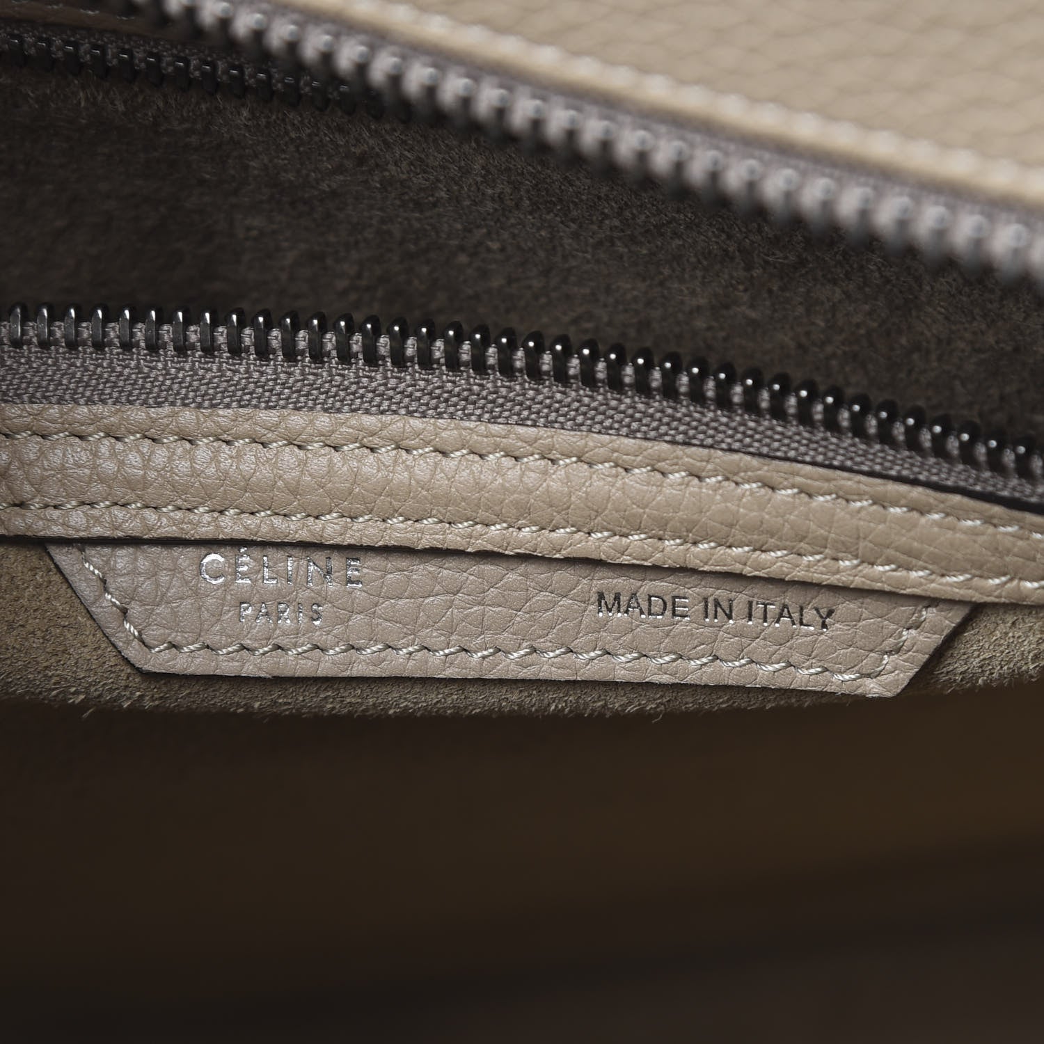 Celine Drummed Calfskin Mini Luggage Dune 6 of 11