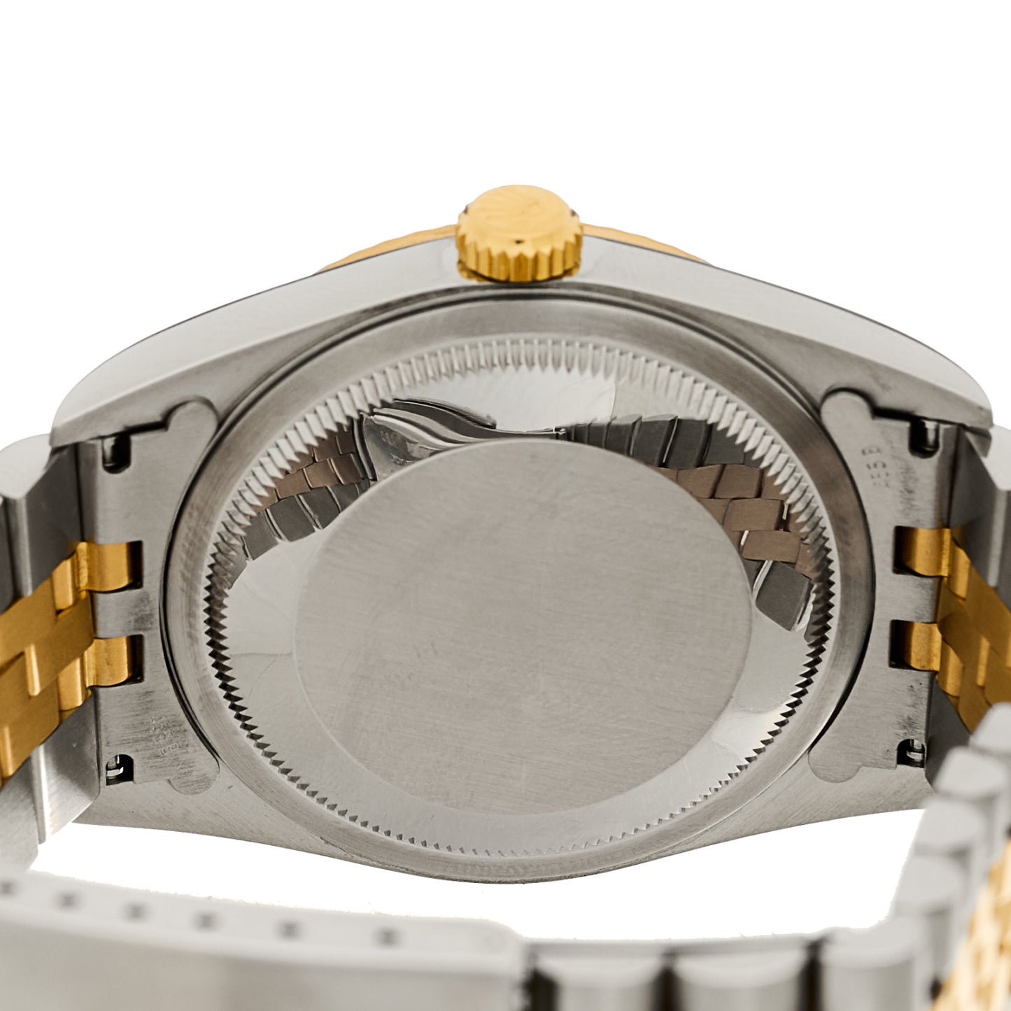 Stainless Steel 18K Yellow Gold 36mm Oyster Perpetual Datejust Watch Champagne Linen 16233