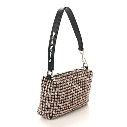 Alexander Wang Mesh Crystal Rhinestone Mini Heiress Pouch Pink 3 of 10