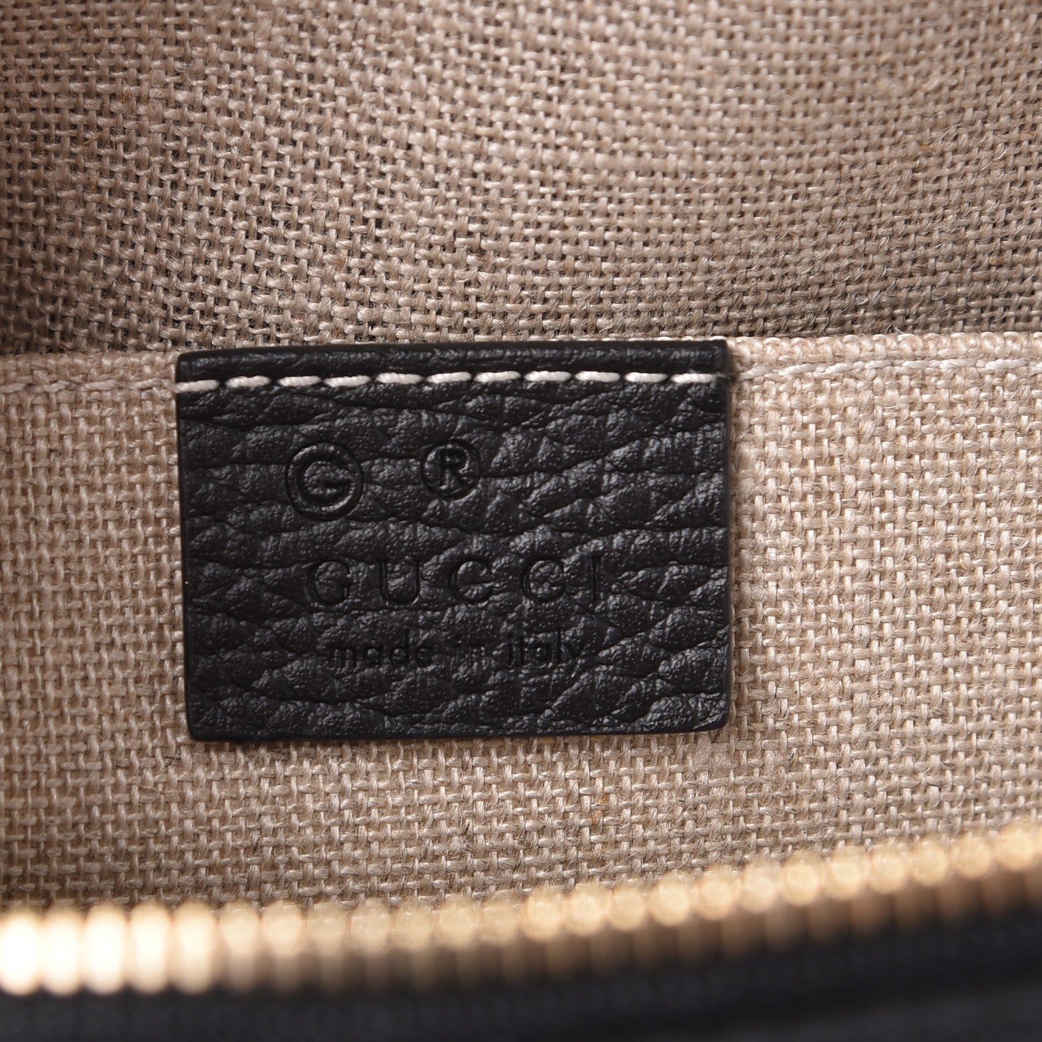 Gucci Dollar Calfskin Small GG Charm Dome Bag Black 6 of 7