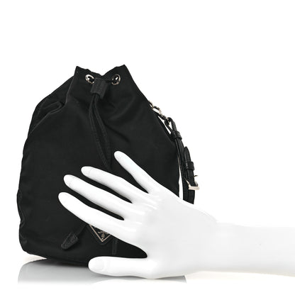 Prada Nylon Vela Drawstring Wristlet Pouch Black 2 of 11