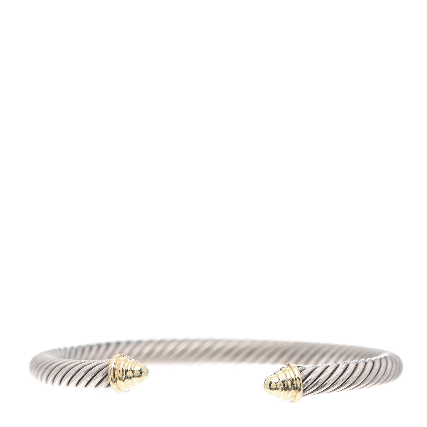 Sterling Silver 14K Yellow Gold 5mm Cable Classics Bracelet
