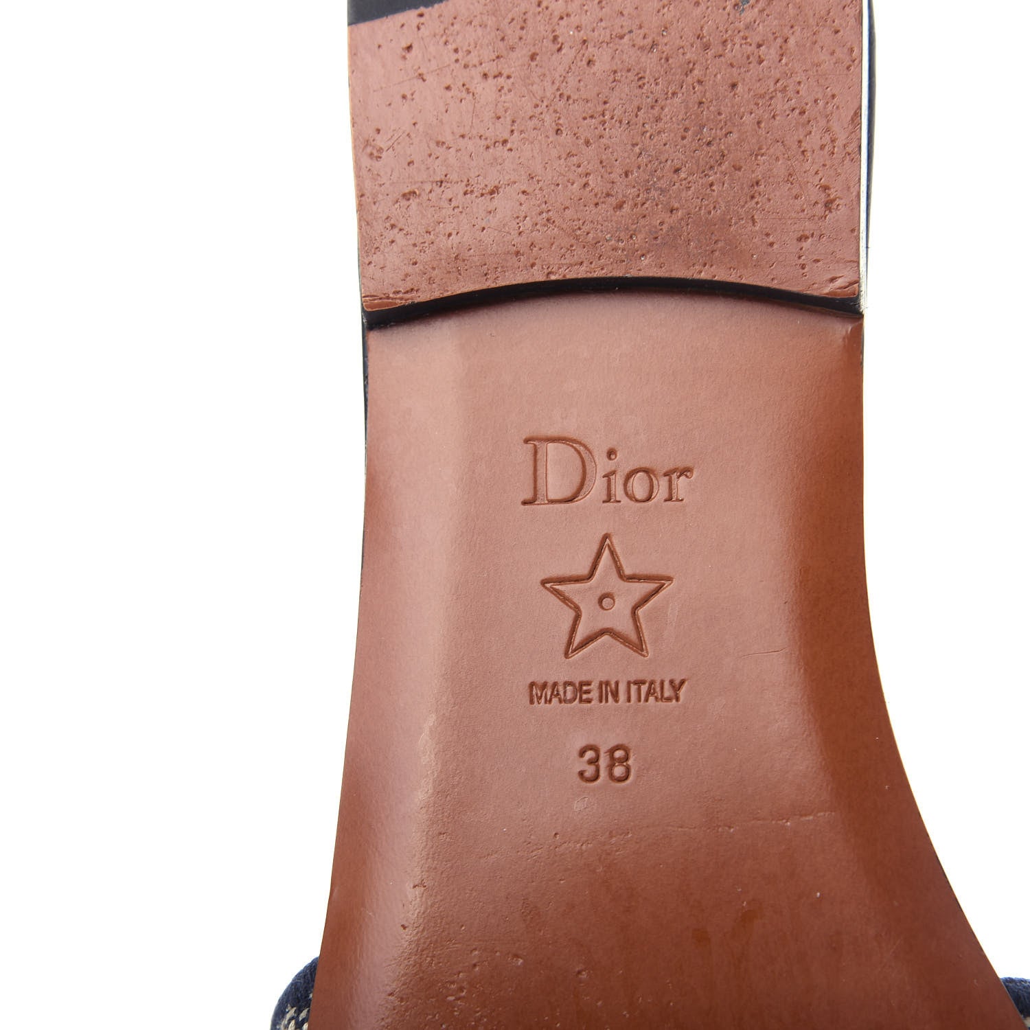 Christian Dior Canvas Embroidered Dway Mules Slide Sandals 38 Deep Blue 9 of 10